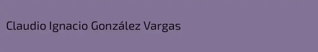 Claudio Ignacio González Vargas